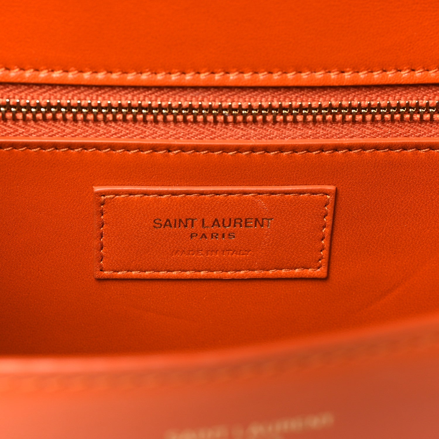 Saint Laurent Smooth Calfskin Carre Satchel Orange 6 of 9