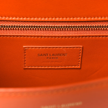 Saint Laurent Smooth Calfskin Carre Satchel Orange 6 of 9