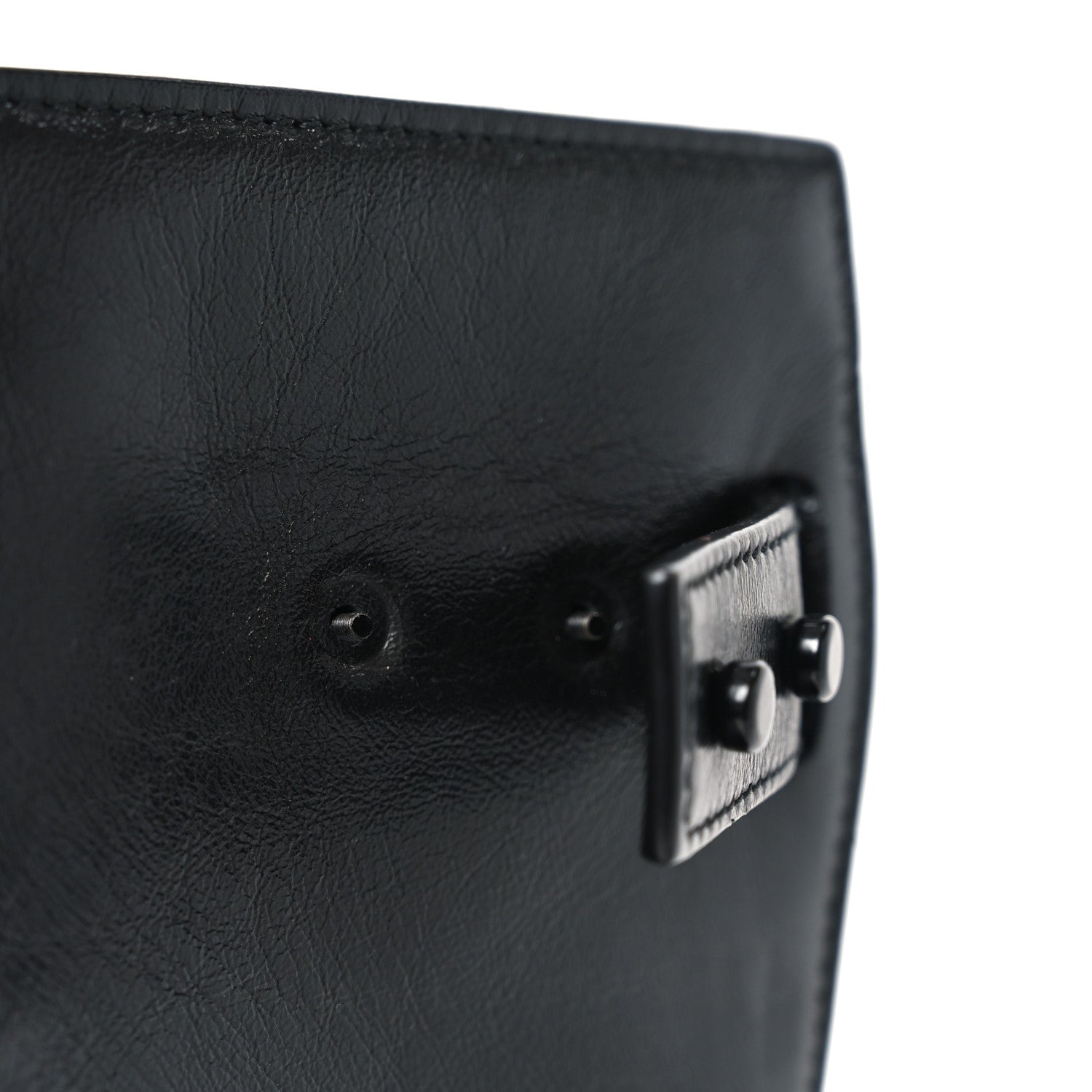 Saint Laurent Textured Patent Large Souple Sac De Jour Black 9 of 11