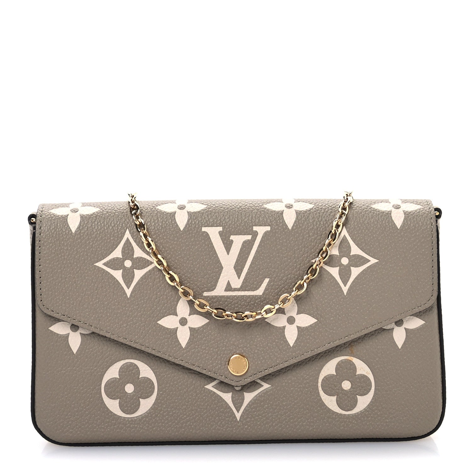 Louis Vuitton Empreinte Monogram Giant Felicie Pochette Tourterelle Creme 1 of 12