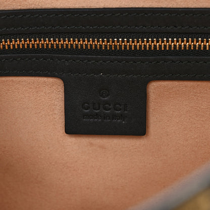 Gucci GG Supreme Monogram Bees Medium Padlock Tote Beige Oro Black 6 of 9