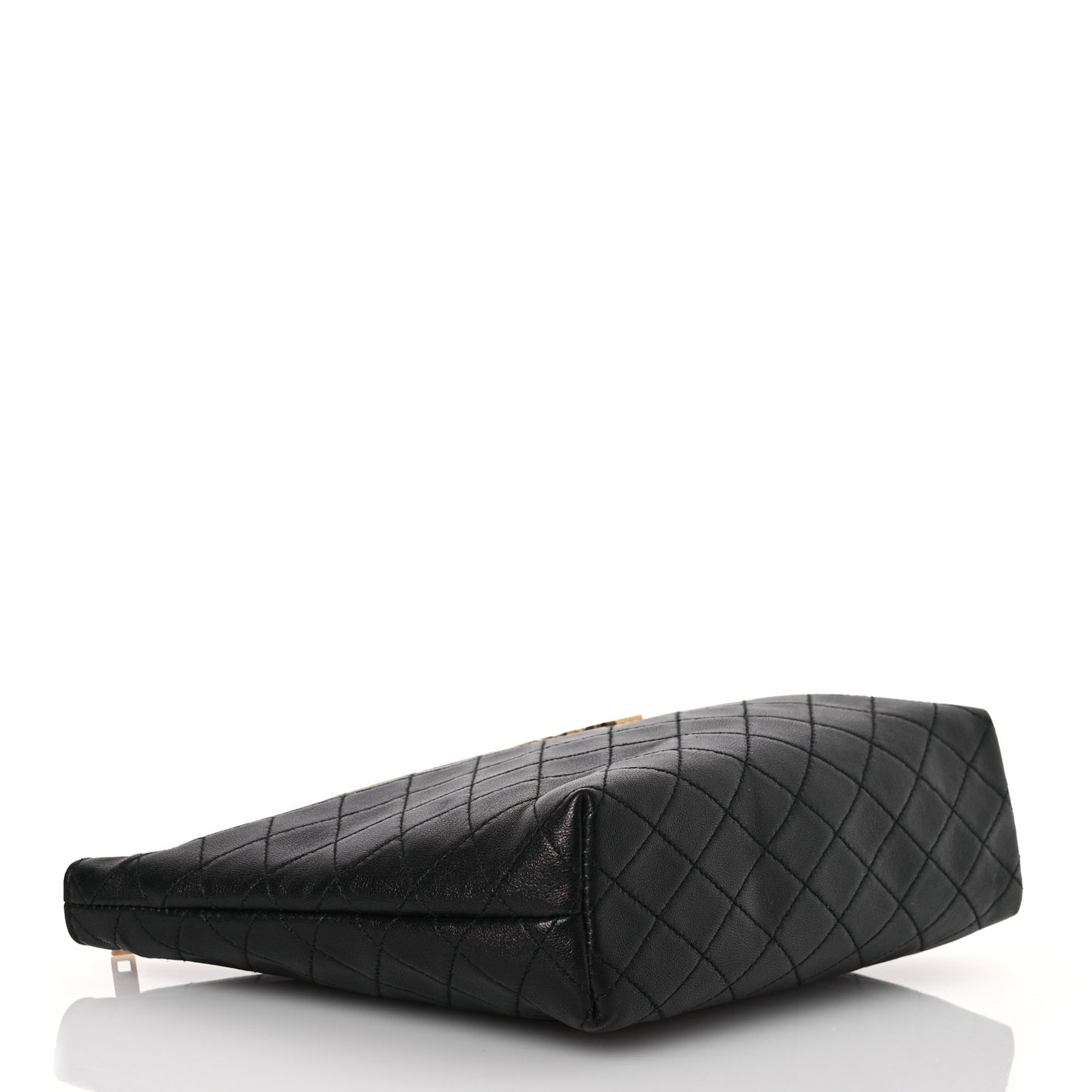 Lambskin Quilted Gaby Cosmetic Pouch Black