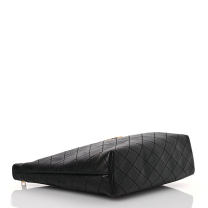 Saint Laurent Lambskin Quilted Gaby Cosmetic Pouch Black 4 of 10
