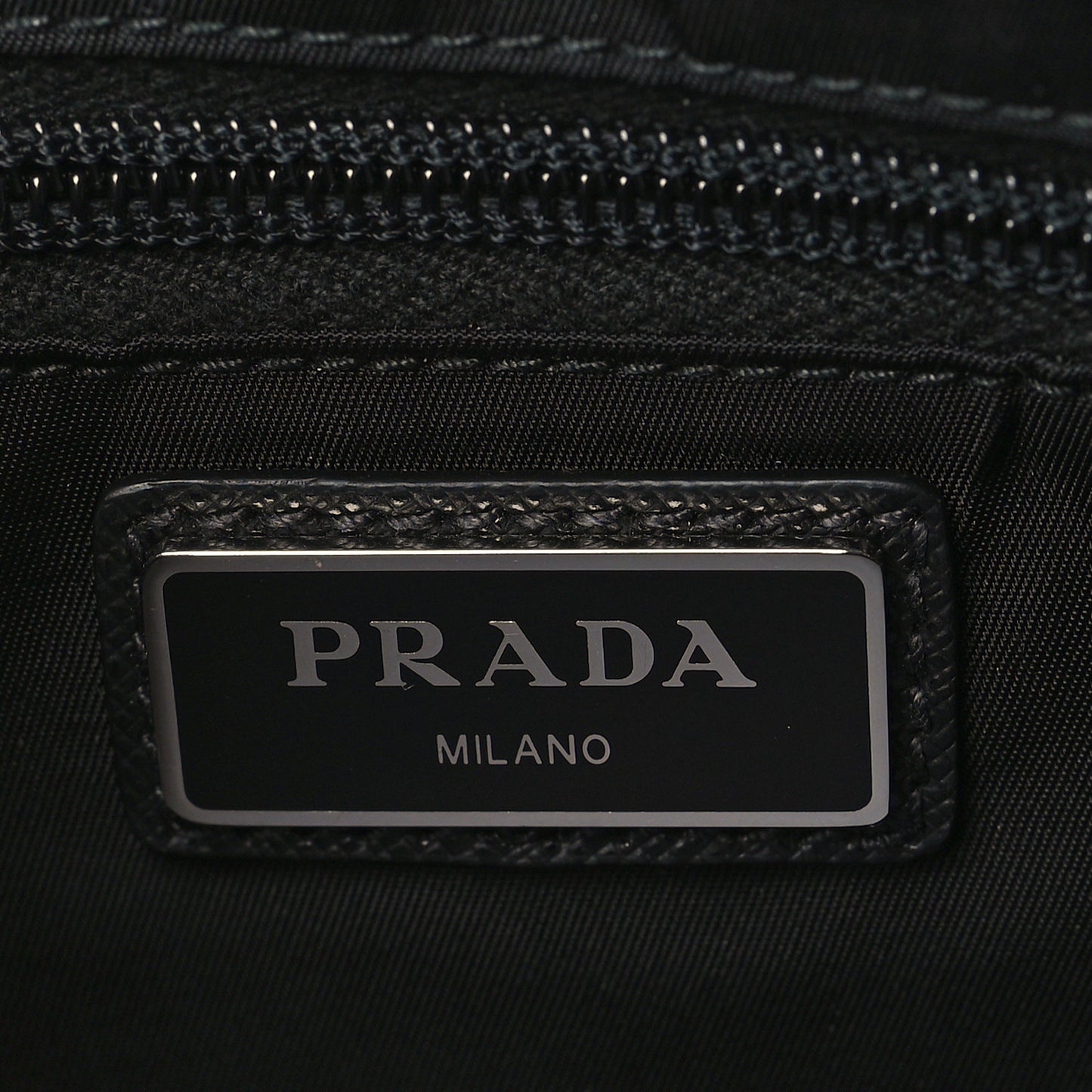 Re-Nylon Saffiano Belt Bag L Black