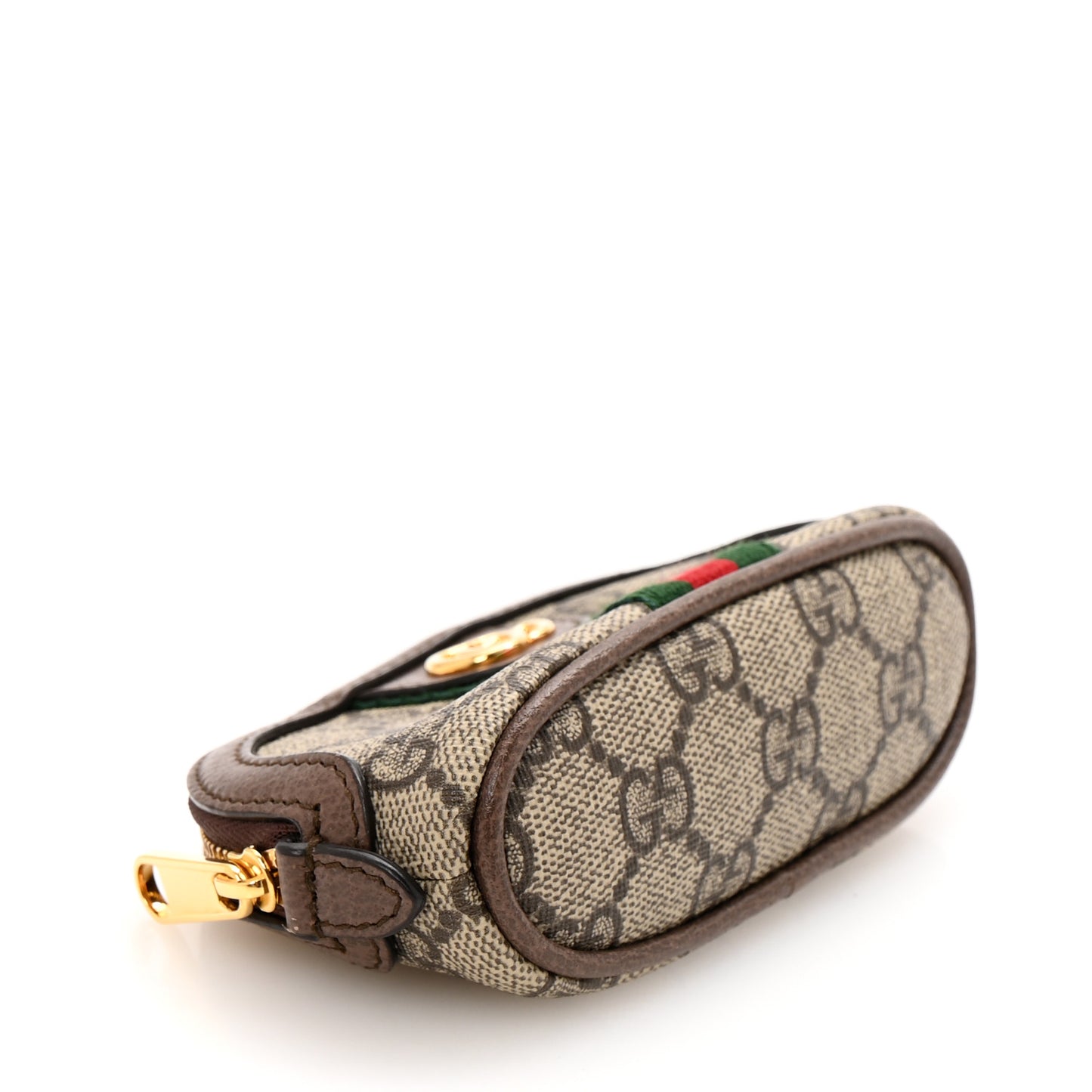 GG Supreme Monogram Web Ophidia Dome Key Pouch Beige New Acero