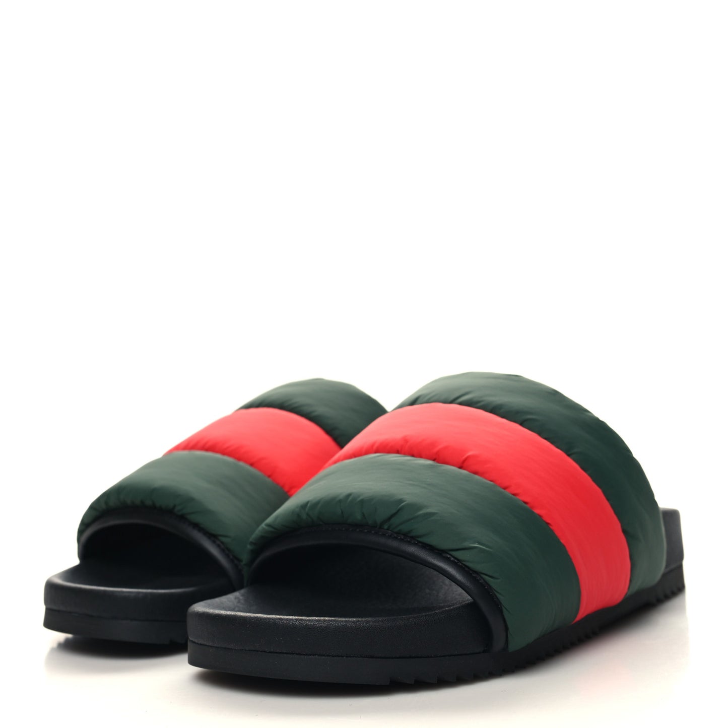 Nylon Web Womens Slide Sandals 37 Black Green Red