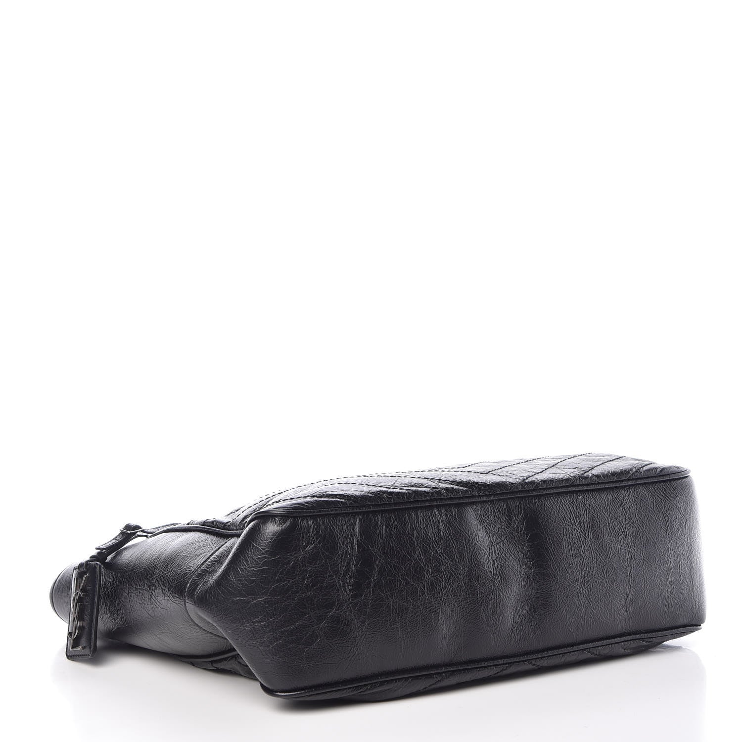 Saint Laurent Crinkled Calfskin Matelasse Monogram Large Niki Shopping Tote Bag Black 4 of 7