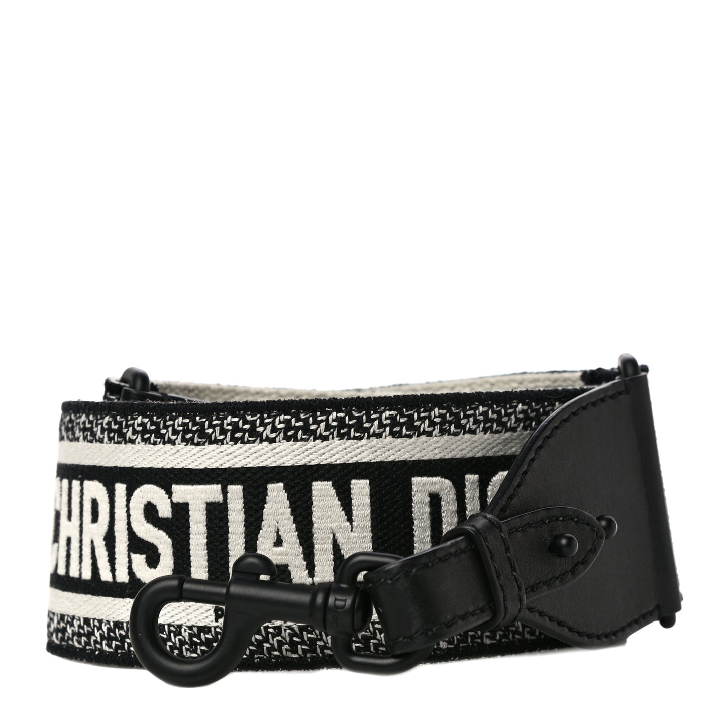 Canvas Embroidered Shoulder Strap Black Ultramatte