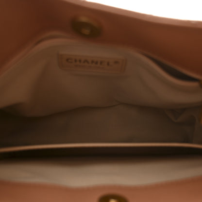 Chanel Caviar Quilted Wavy CC Hobo Beige 5 of 10