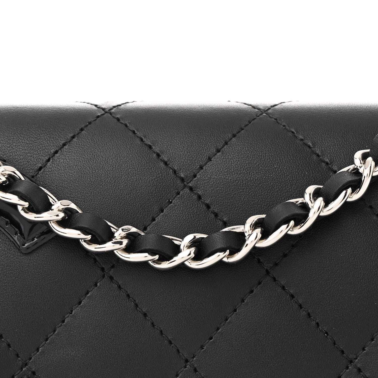 Chanel Calfskin Quilted Cambon Wallet on Chain WOC Black 9 of 11