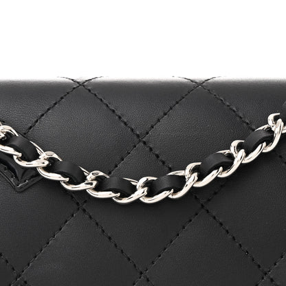 Chanel Calfskin Quilted Cambon Wallet on Chain WOC Black 9 of 11