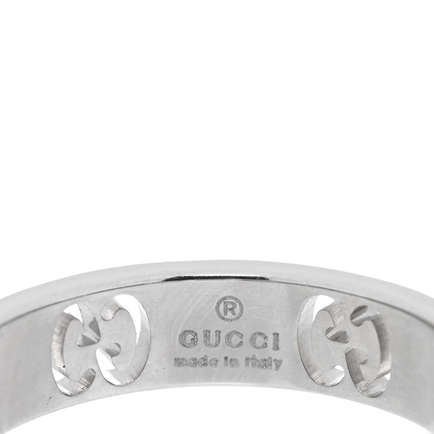 Gucci 18K White Gold Diamond Icon Stardust Band Ring 53 6.5 4 of 5