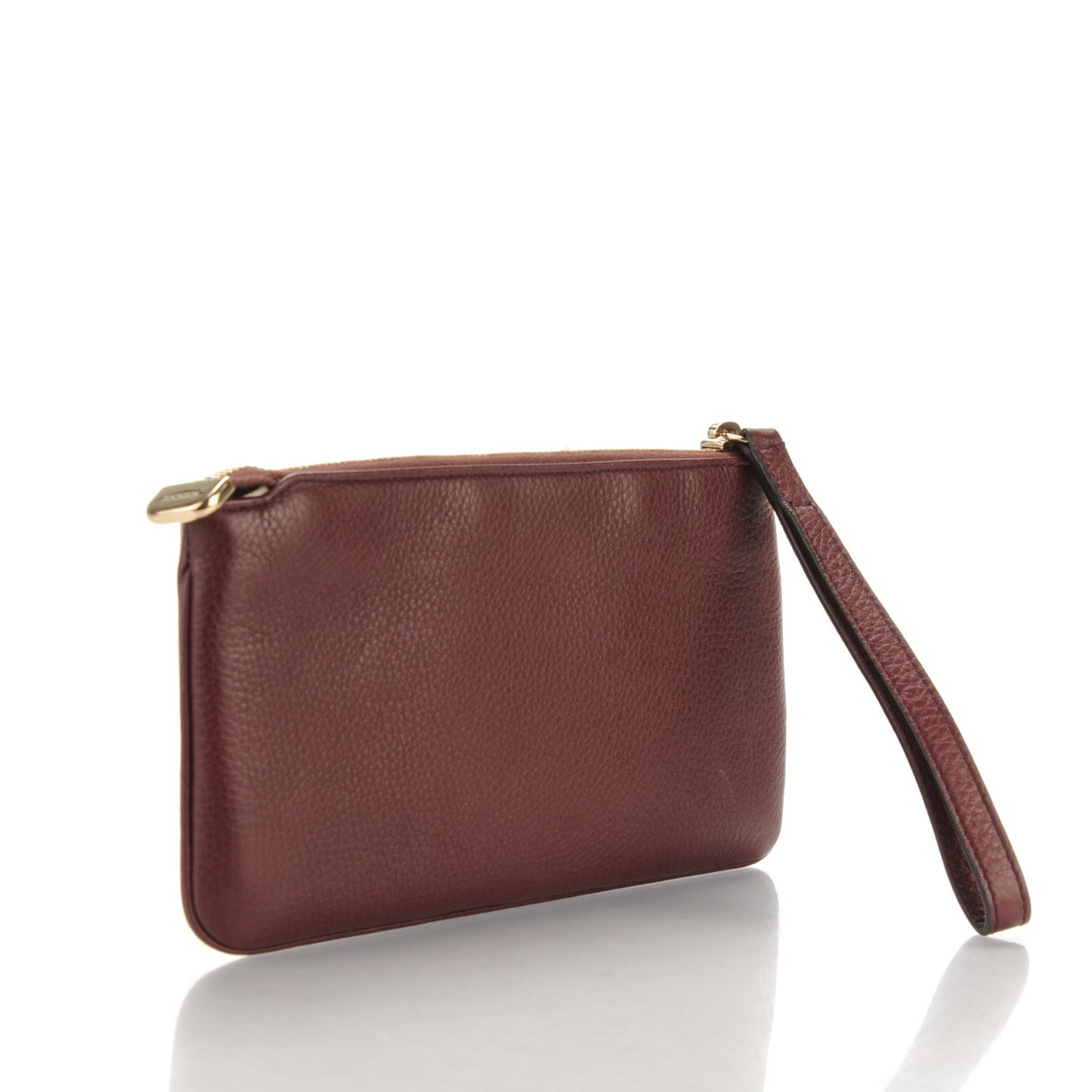 Pebbled Calfskin Soho Wristlet Scarlatto