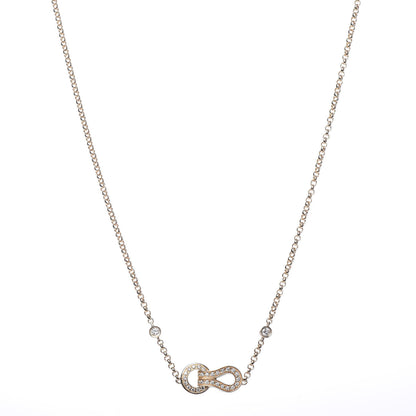 Cartier 18K Yellow Gold Diamond Agrafe Pendant Necklace 1 of 6
