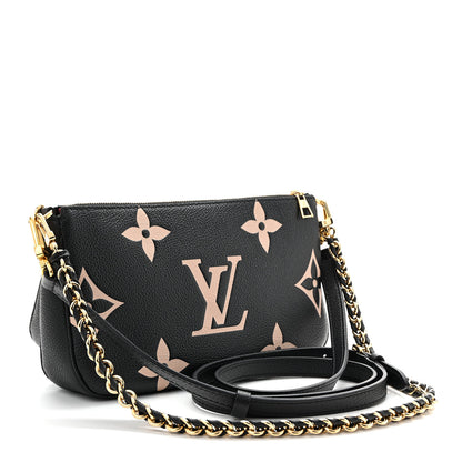 Louis Vuitton Empreinte Monogram Giant Multi Pochette Accessories Black Beige 3 of 9