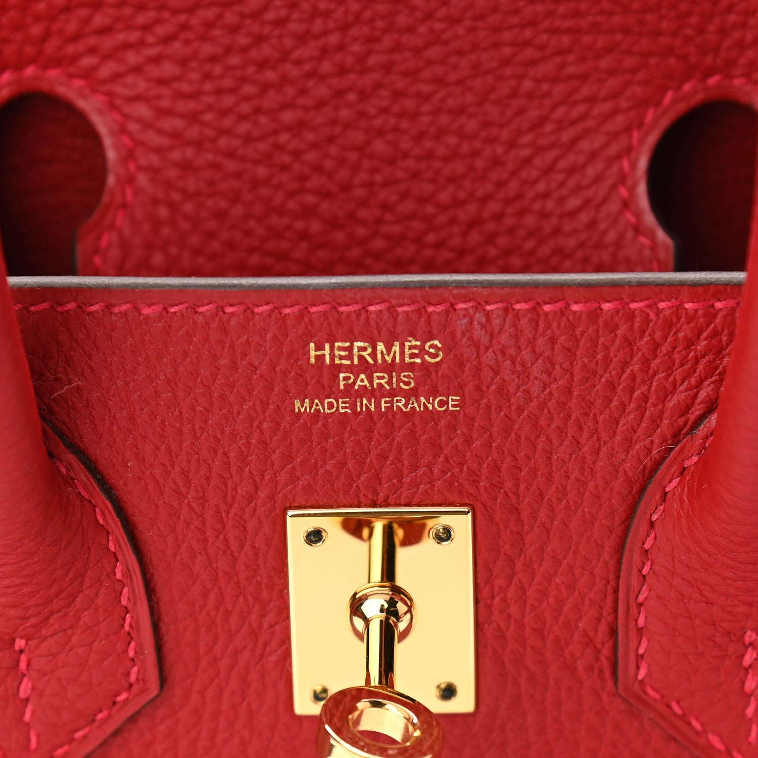 Hermes Togo Birkin 25 Rouge Casaque 6 of 10