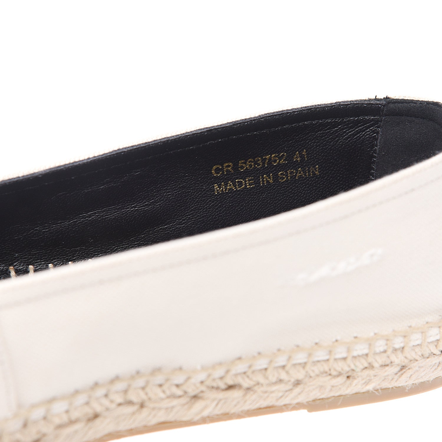 Saint Laurent Canvas Nappa Elba Light Logo Embroidered Espadrilles 41 Panna 7 of 8