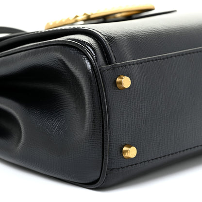 Valentino Garavani Grainy Calfskin Rockstud Medium Alcove Top-Handle Bag Black 9 of 16