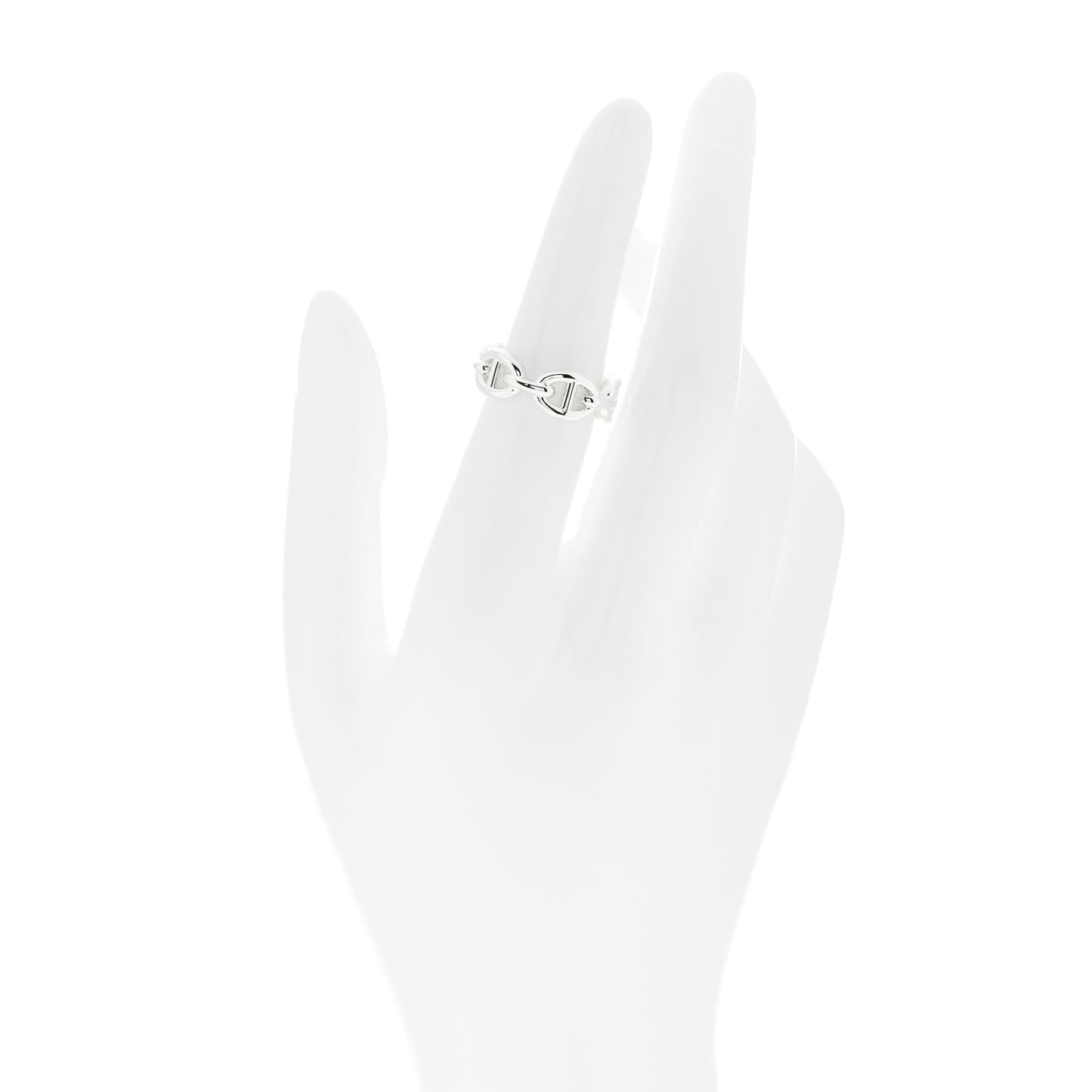 Sterling Silver PM Chaine d'Ancre Enchainee Band Ring 51 5.75