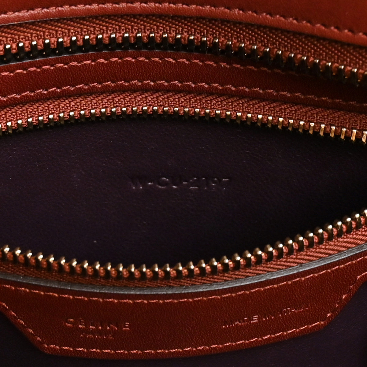 Smooth Calfskin Micro Luggage Burgundy