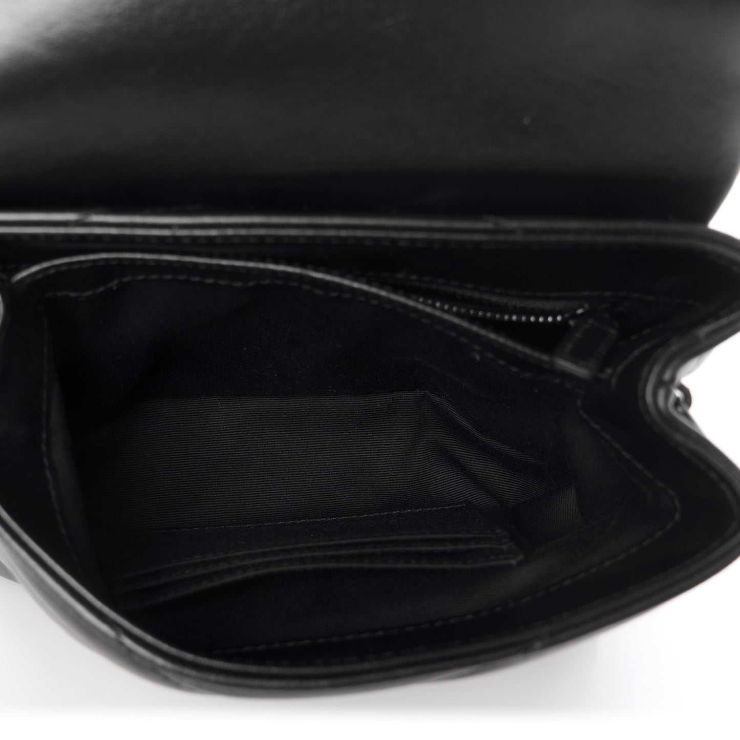 Calfskin Y Quilted Monogram Monochrome Toy Loulou Crossbody Bag Black