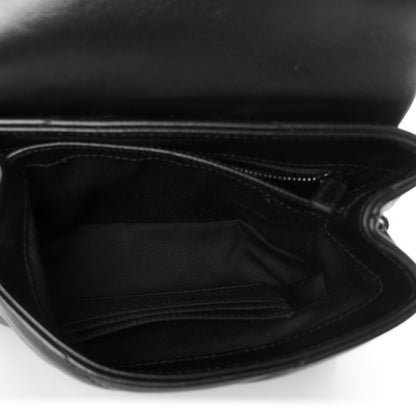 Saint Laurent Calfskin Y Quilted Monogram Monochrome Toy Loulou Crossbody Bag Black 5 of 12