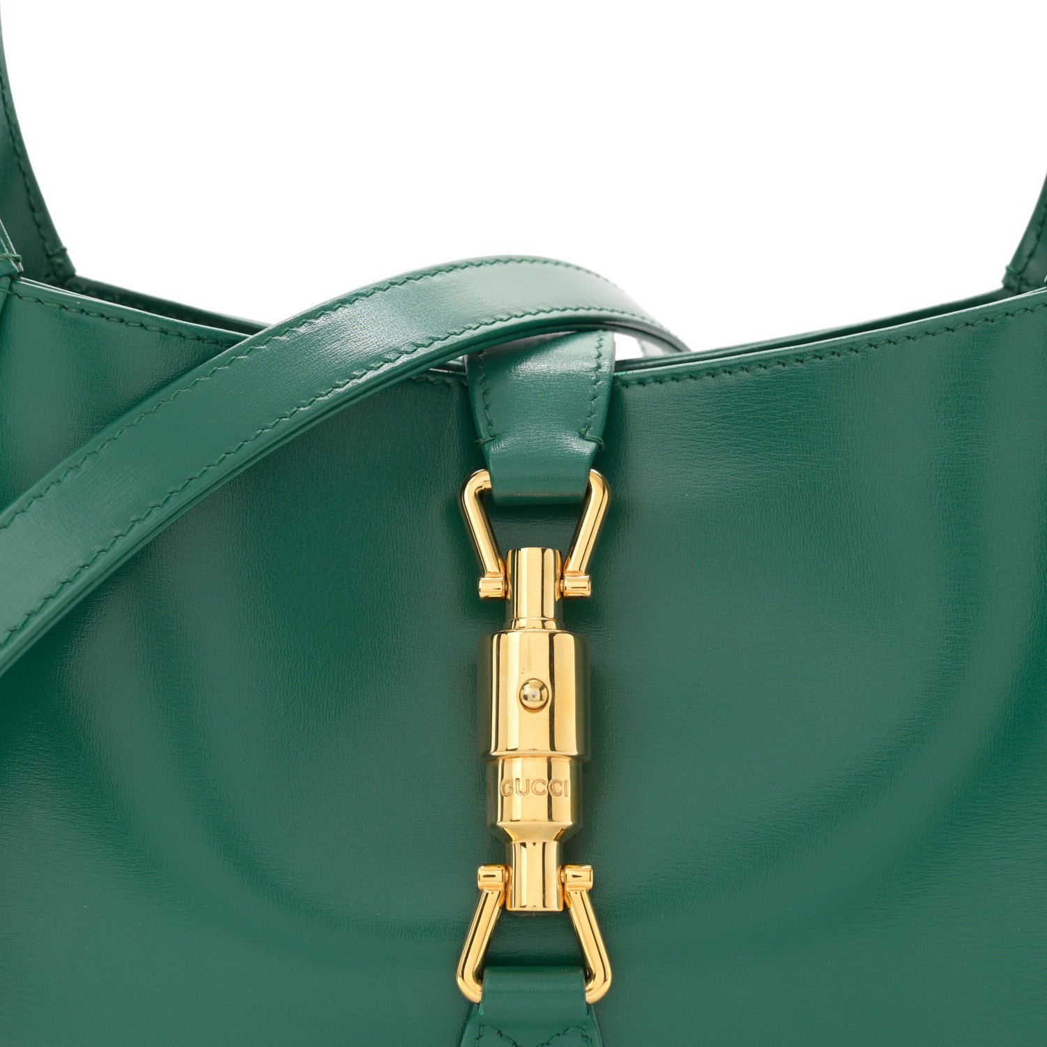 Gucci Boarded Dyana Lux Calfskin Small Jackie 1961 Hobo Emerald 8 of 11
