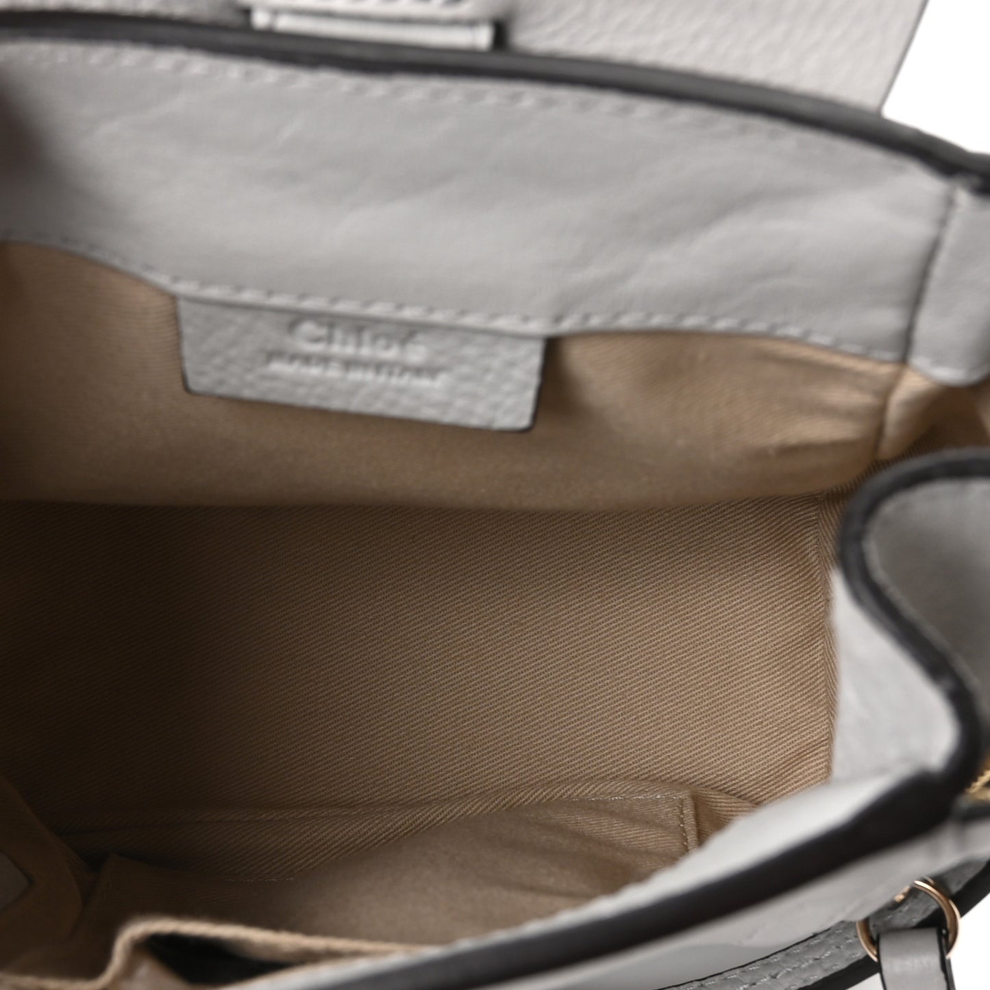 Suede Calfskin Mini Faye Backpack Airy Grey