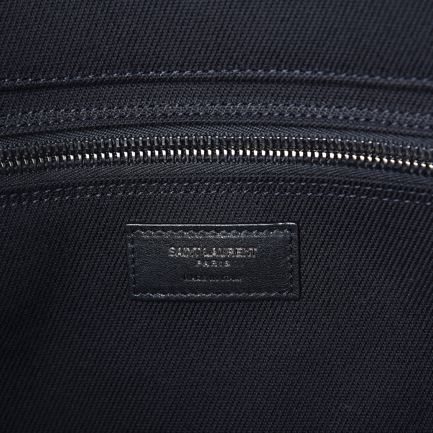 Linen Calfskin Rive Gauche Tote Black