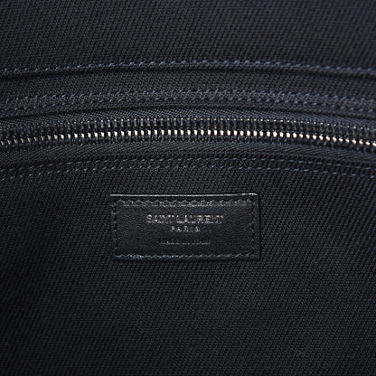 Saint Laurent Linen Calfskin Rive Gauche Tote Black 5 of 8