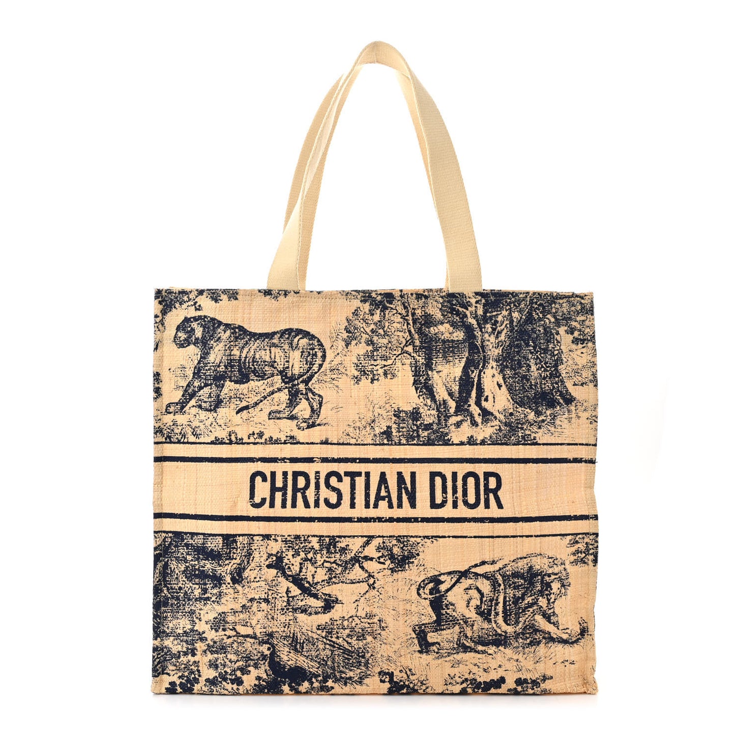 Straw Dioriviera Tote Blue