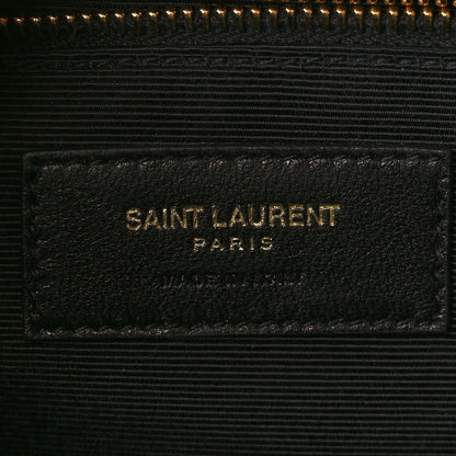 Saint Laurent Grain De Poudre Matelasse Large Monogram Satchel Nude Powder 6 of 10