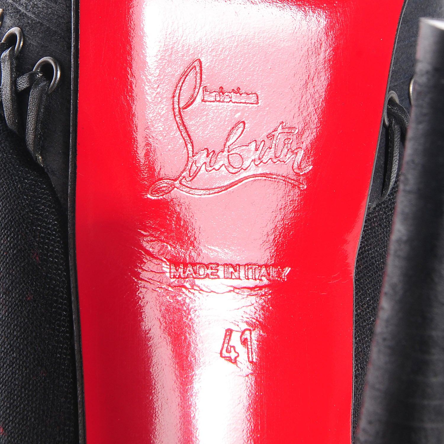 Christian Louboutin Canvas Indiana Sling 140 Pumps 41 Black Grezzo 7 of 8