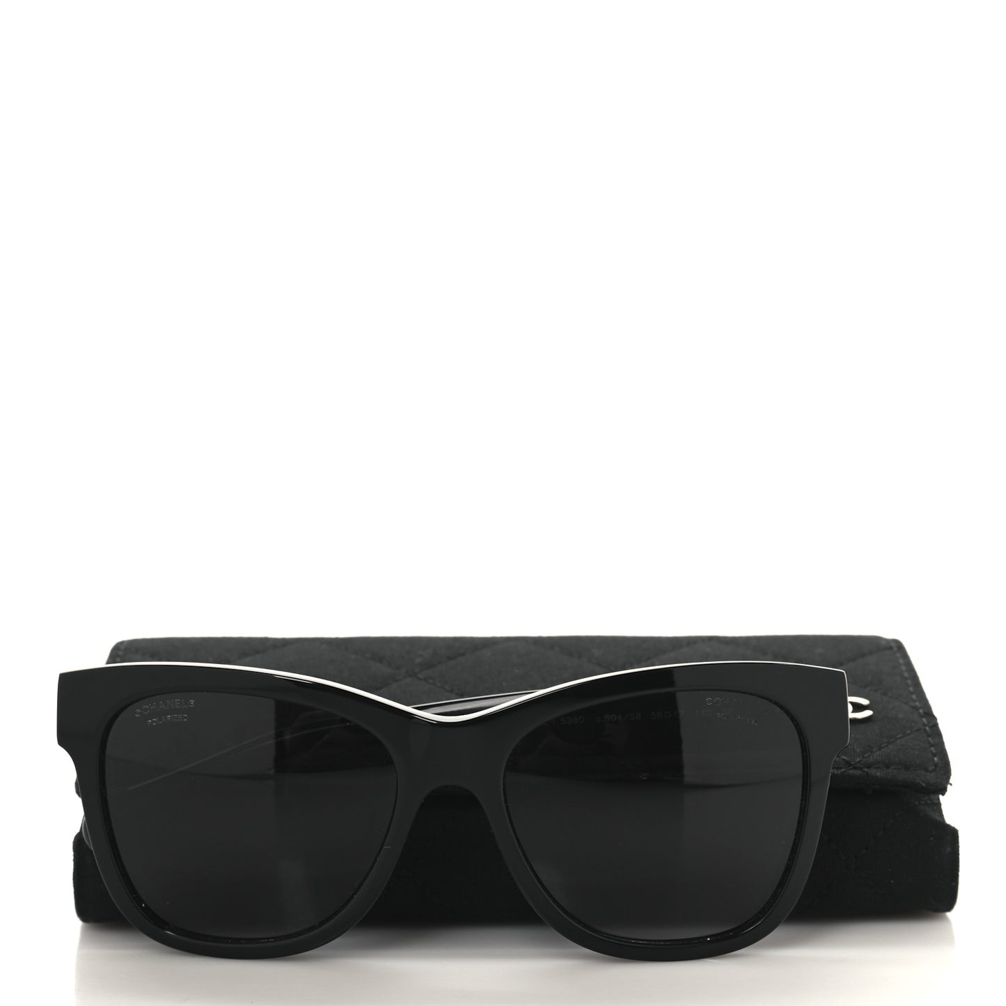 Acetate Polarized Square CC Sunglasses 5380 Black