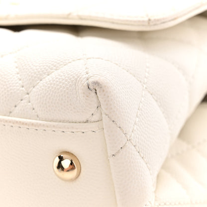 Chanel Caviar Quilted Mini Coco Handle Flap White 11 of 13