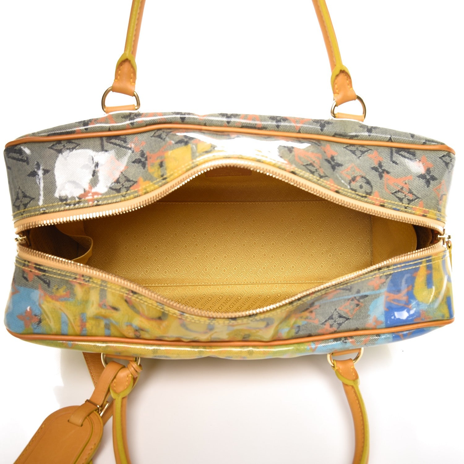 Louis Vuitton Monogram Pulp Defile Weekender PM Yellow 5 of 12
