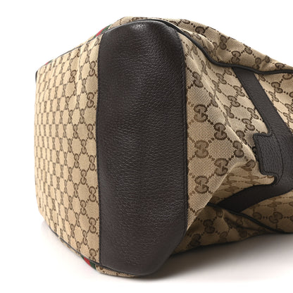 Gucci GG Monogram Web Duffle Bag Dark Brown 9 of 9