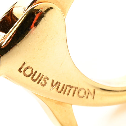 Louis Vuitton Metal Enamel Fleur De Monogram Bag Charm Dore 3 of 5