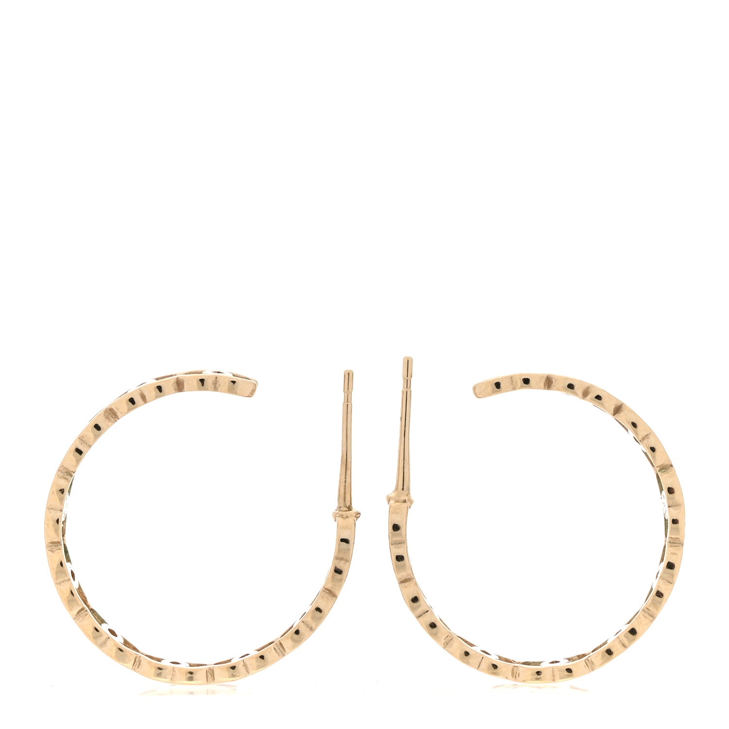 Chanel Metal CC Hoop Earrings Gold 3 of 5