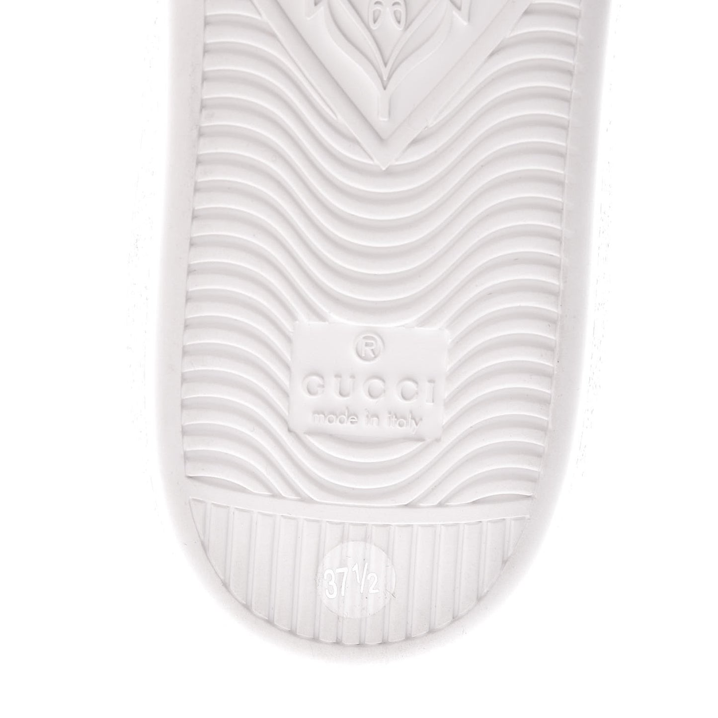 Calfskin Ayers Crystal Panther Embroidered Womens Ace Sneakers 37.5 White