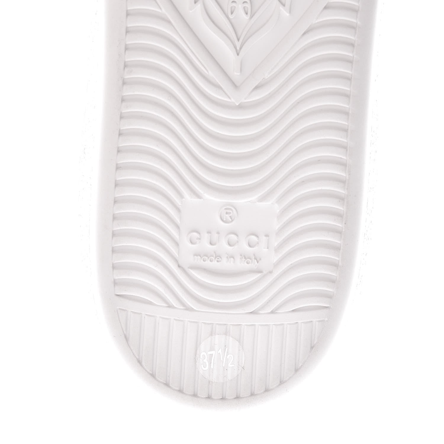 Gucci Calfskin Ayers Crystal Panther Embroidered Womens Ace Sneakers 37.5 White 7 of 10