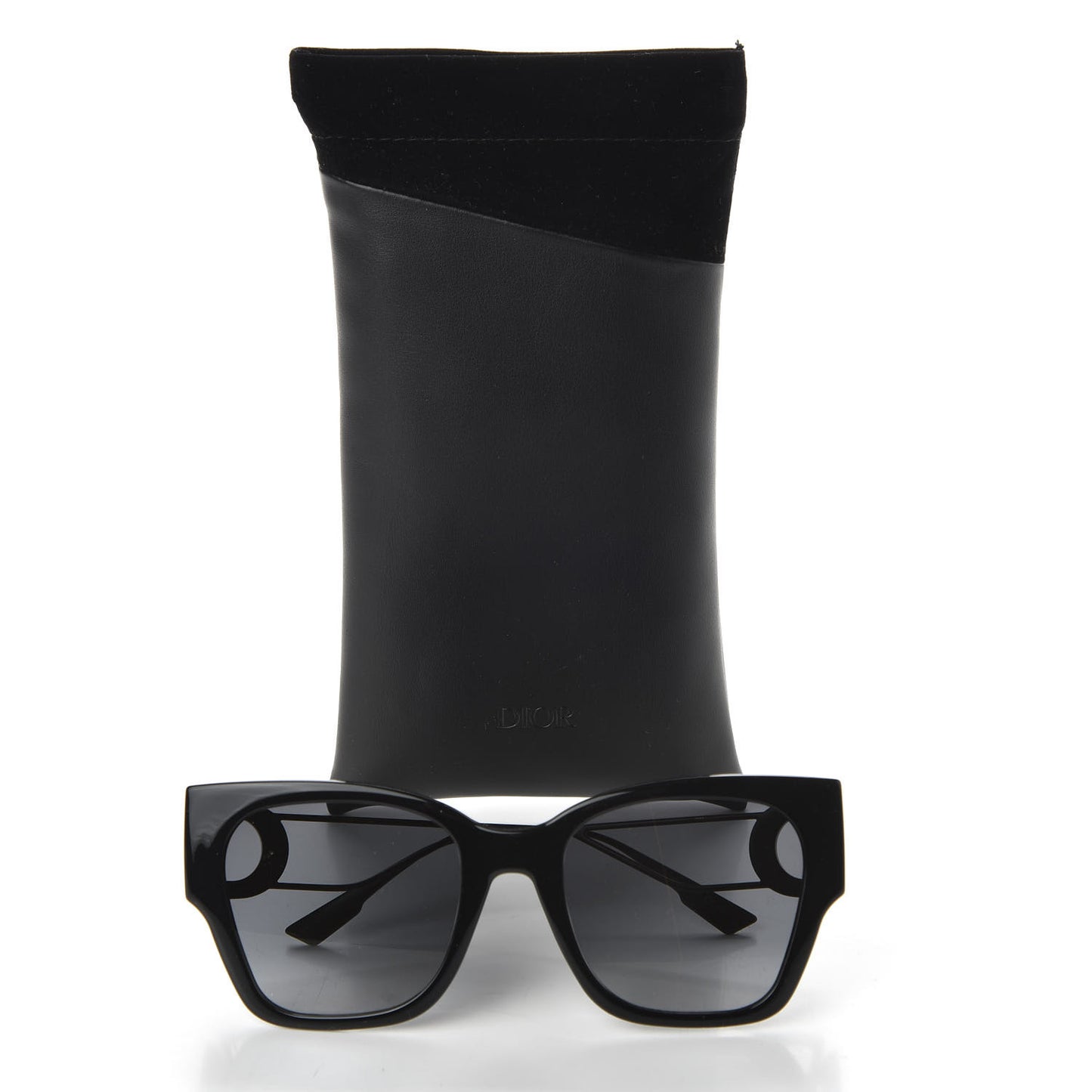 Rectangular 30 Montaigne 1 Sunglasses Black
