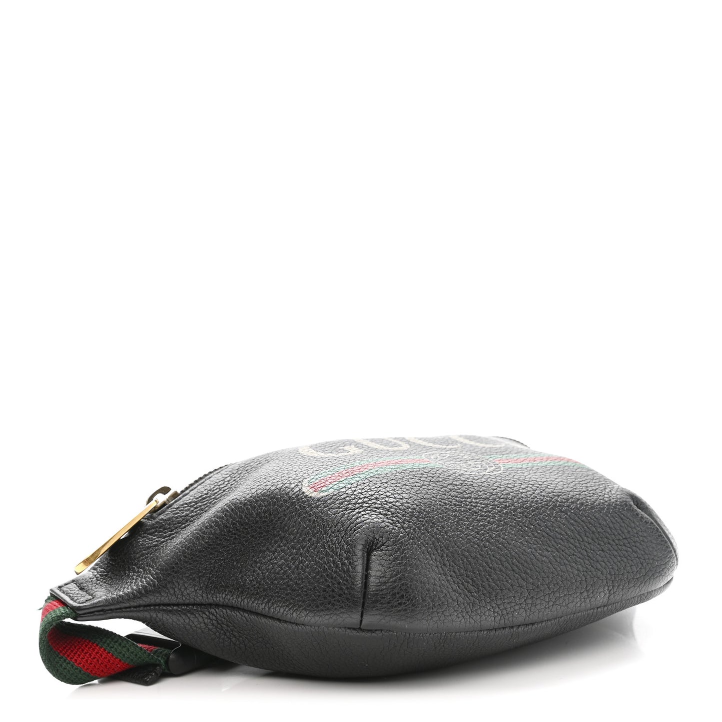 Grained Calfskin Small Logo Belt Bag Black