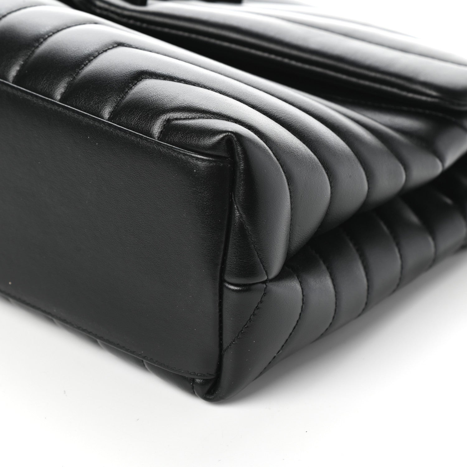 Saint Laurent Calfskin Y Quilted Monogram Medium Loulou Chain Satchel Black 9 of 9