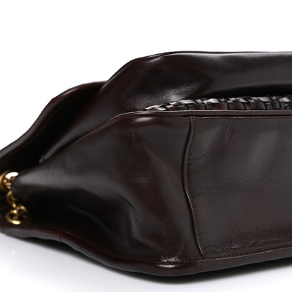 Saint Laurent Calfskin Woven Monogram Medium Niki Chain Satchel Burnt Brown 9 of 10