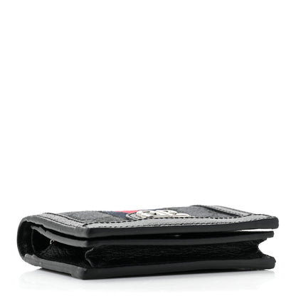 Gucci X BALENCIAGA BB Monogram Web Ophidia Card Case Wallet Black 4 of 12