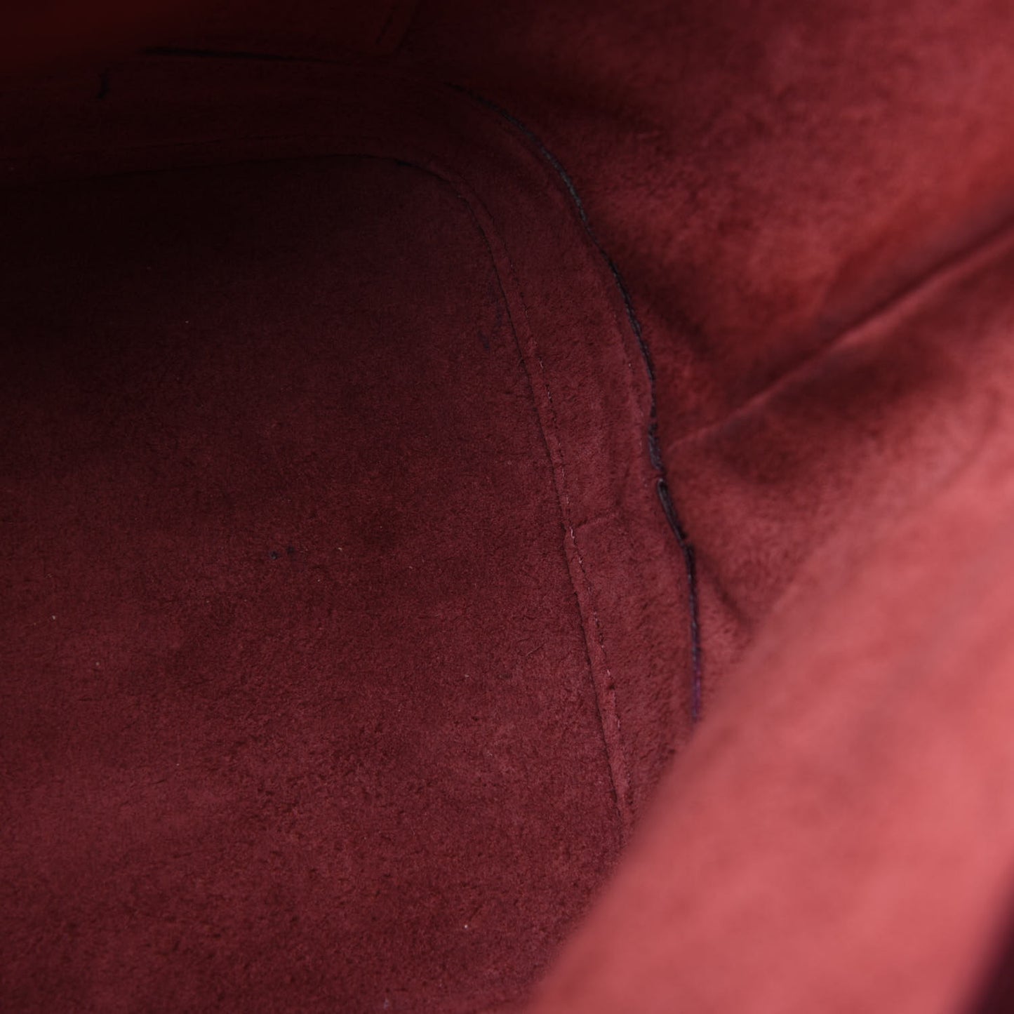 Smooth Calfskin Buckle Bucket Bag Burgundy