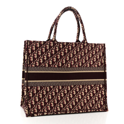 Christian Dior Oblique Large Book Tote Burgundy Multicolor 3 of 10