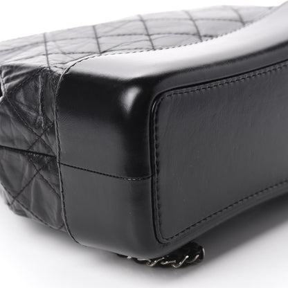 Chanel Aged Calfskin Quilted Small Gabrielle Backpack Black 5 of 9