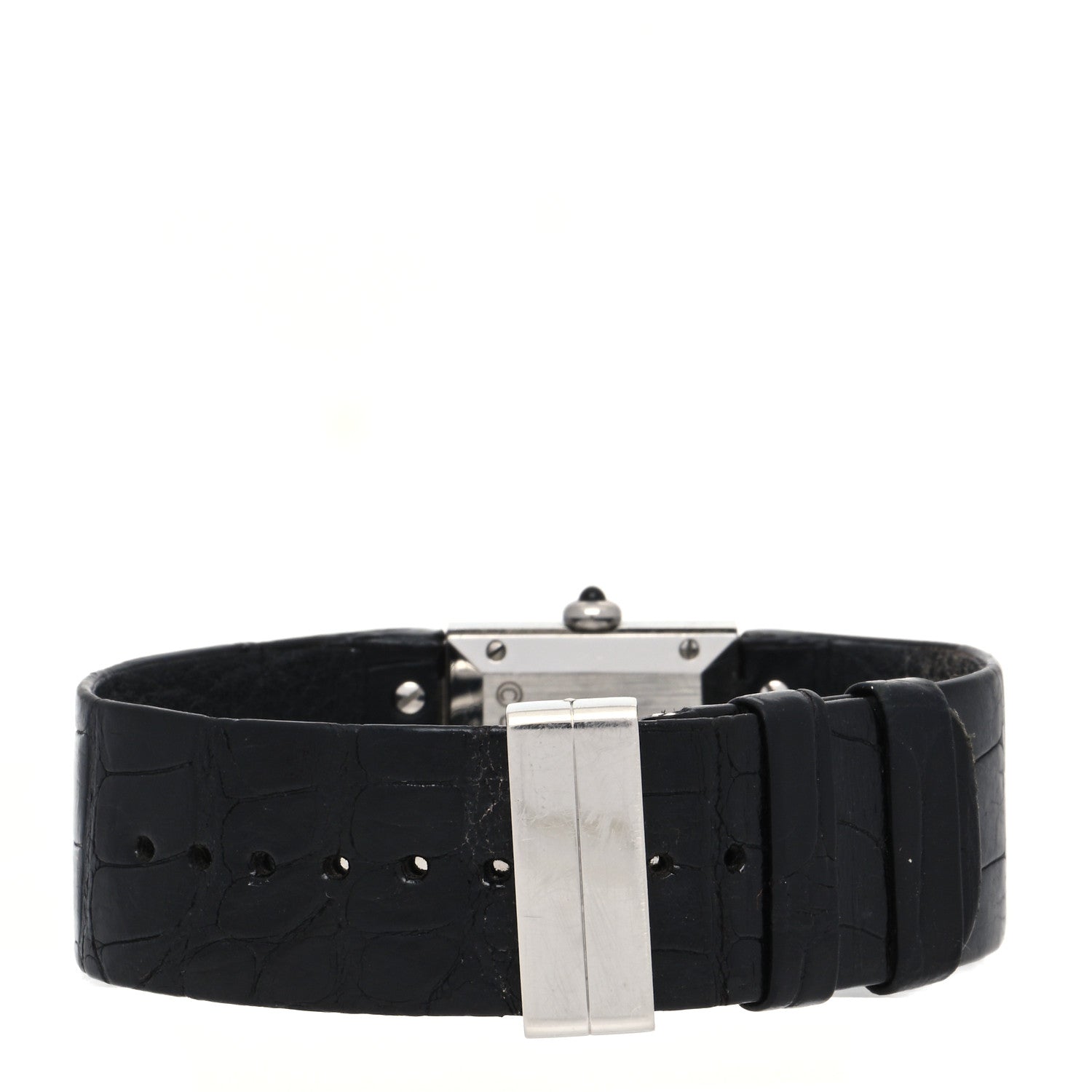 Chanel Stainless Steel Alligator 19mm Matelasse Quartz Watch Black 3 of 4